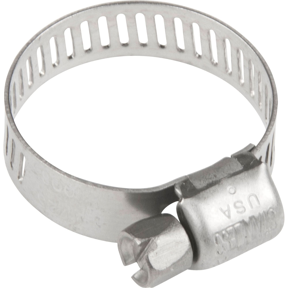 Hose Clamps - Stainless Steel Band & Screw, Min Dia. 0.316, Max Dia. 7/8"