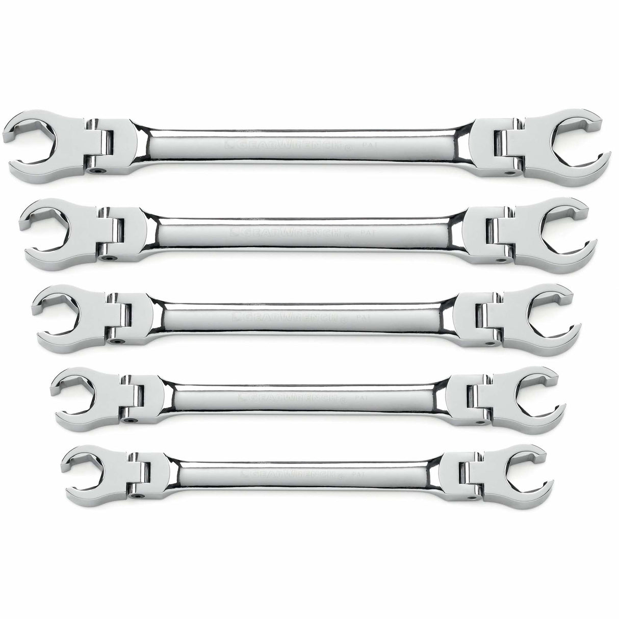 Wrench Set, Flare Nut/Flex Head, 5 Pieces, Imperial