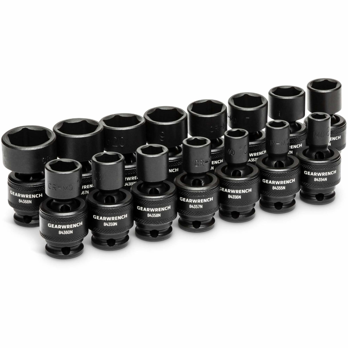 15-Piece 3/8" Drive 6 Point Universal Impact Metric Flex Socket Set