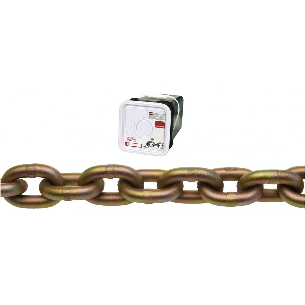Campbell® Transport Chain, Heat-Treated Carbon Steel, 5/16" x 50' (15.2 m) L, Grade 70, 4700 lbs. (2.35 tons) Load Capacity