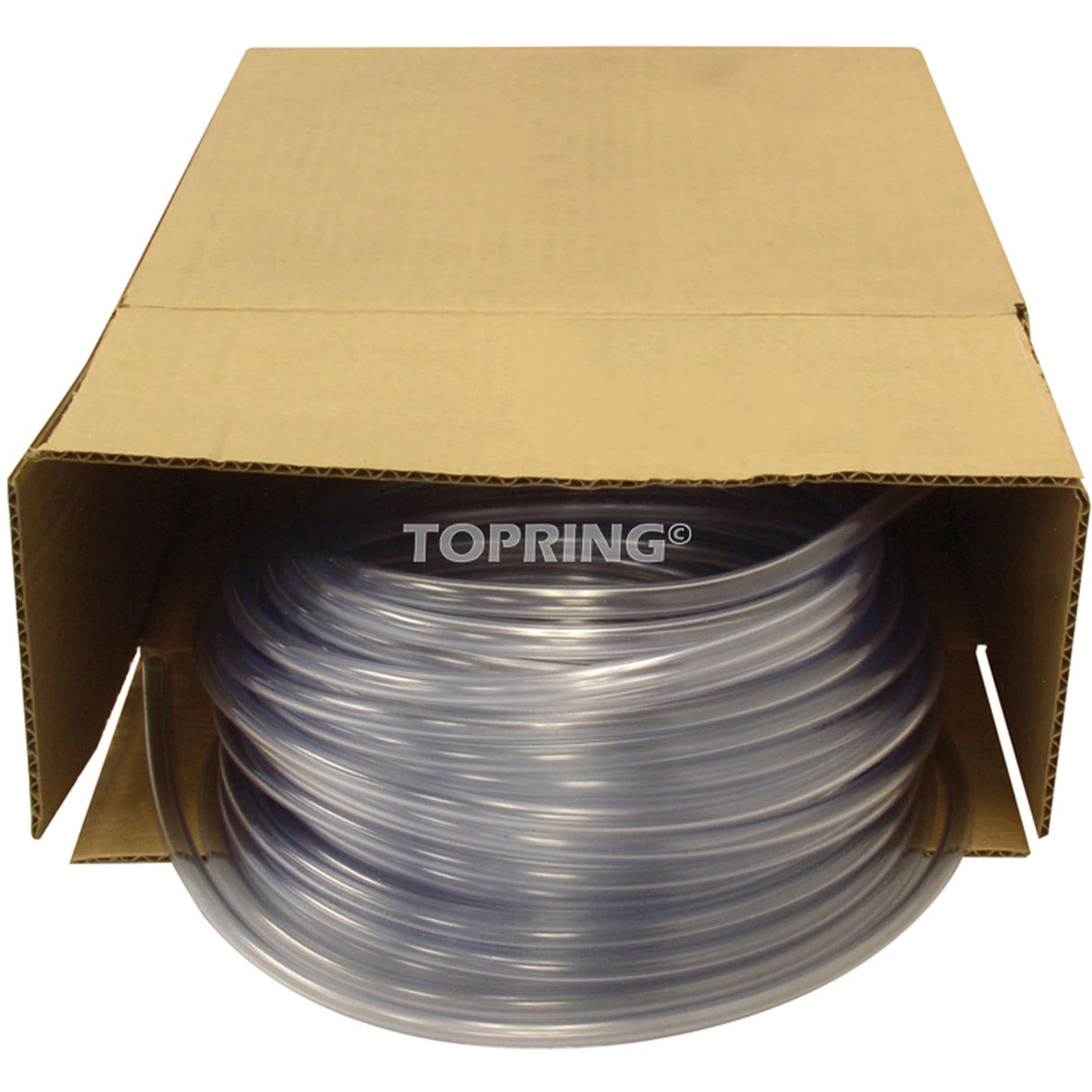 Tubing, Air/Water, 0.625" OD x 100' L, PVC, Clear, 30 PSI @ 20°C