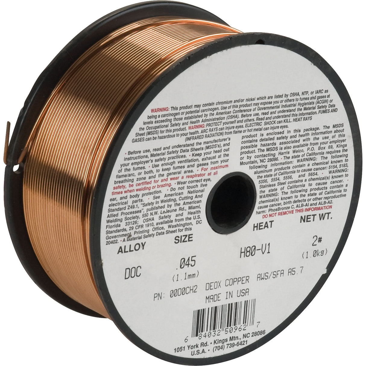 Welding Wire, Deoxidized Copper, 1/16" Diameter