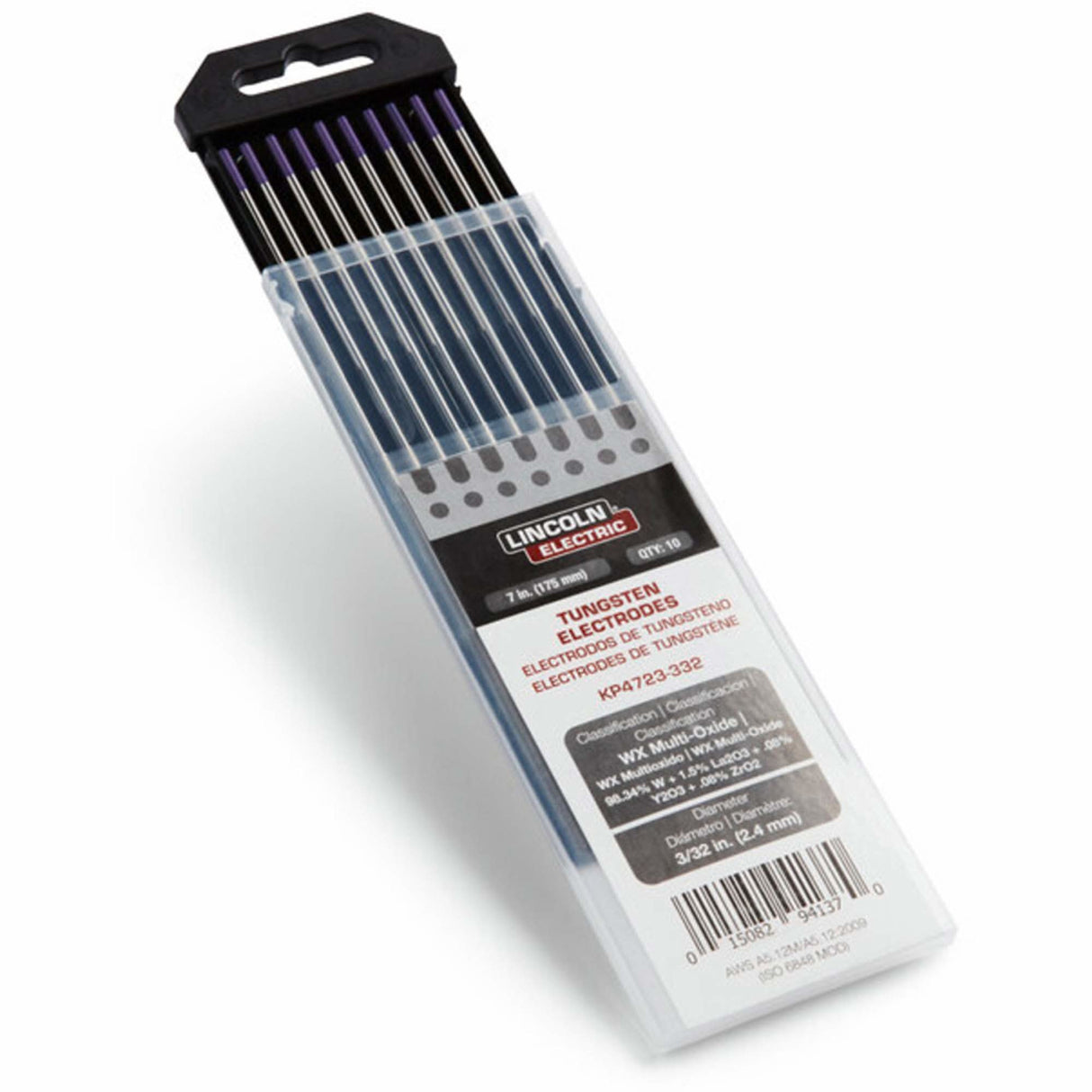 WX Multi-Oxide Premium Tungsten Electrode, 3/32" Dia. x 7" L