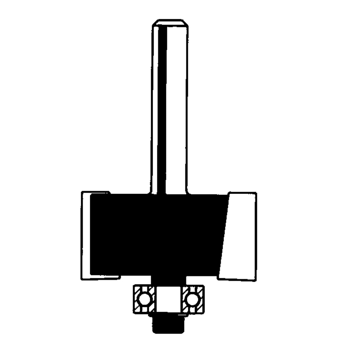 Freud Router Bit - Rabbeting Bit, 1-1/4" Dia., 1/4" Shank