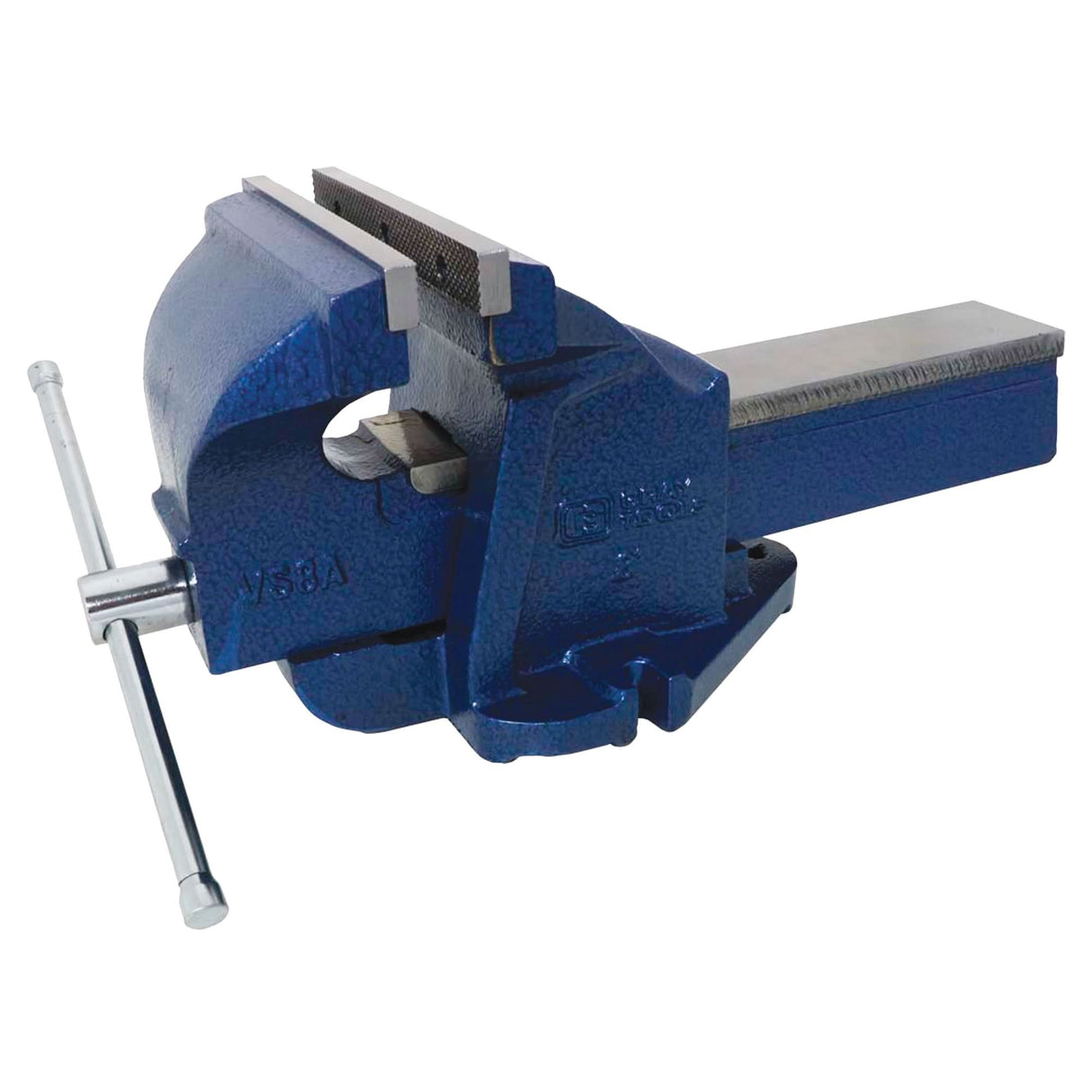 Ductile Iron Mechanics Bench Vise, 8" Jaw Width, 4" Throat Depth
