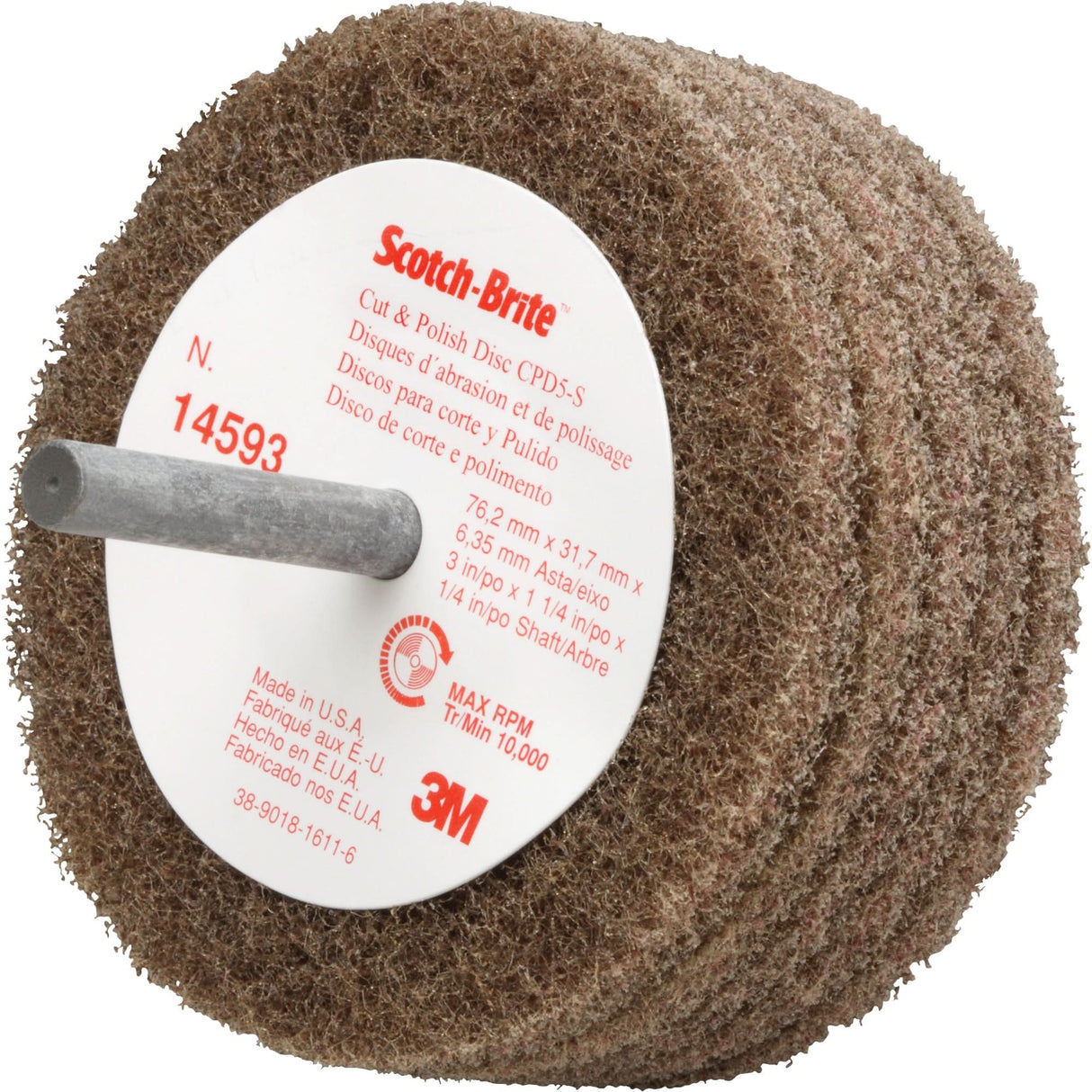 Scotch-Brite™ Cut & Polish Disc, 3" Dia.
