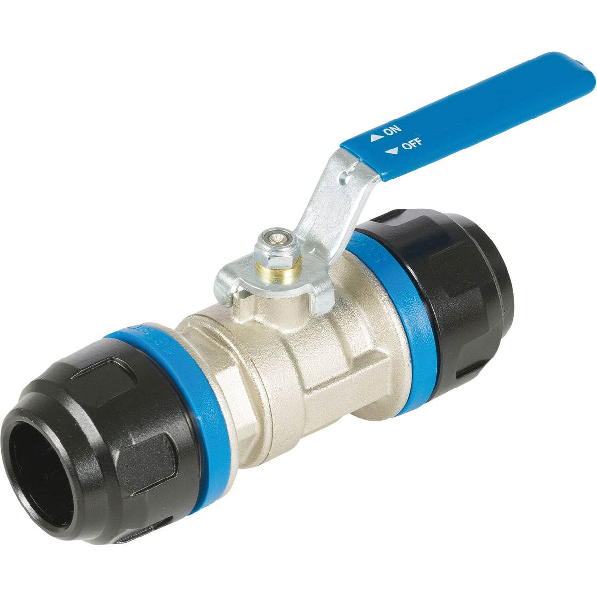 Standard Ball Valve, Aluminum, Manual, 1", Push