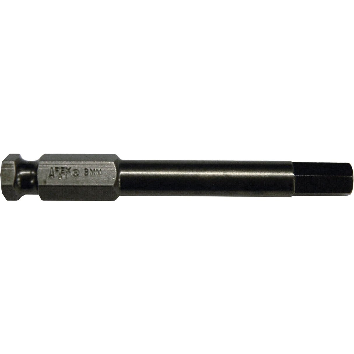 Hex Power Drive Socket Head Bit, Hex, 6 mm Tip, 7/16" Drive Size, 3-1/2" Length