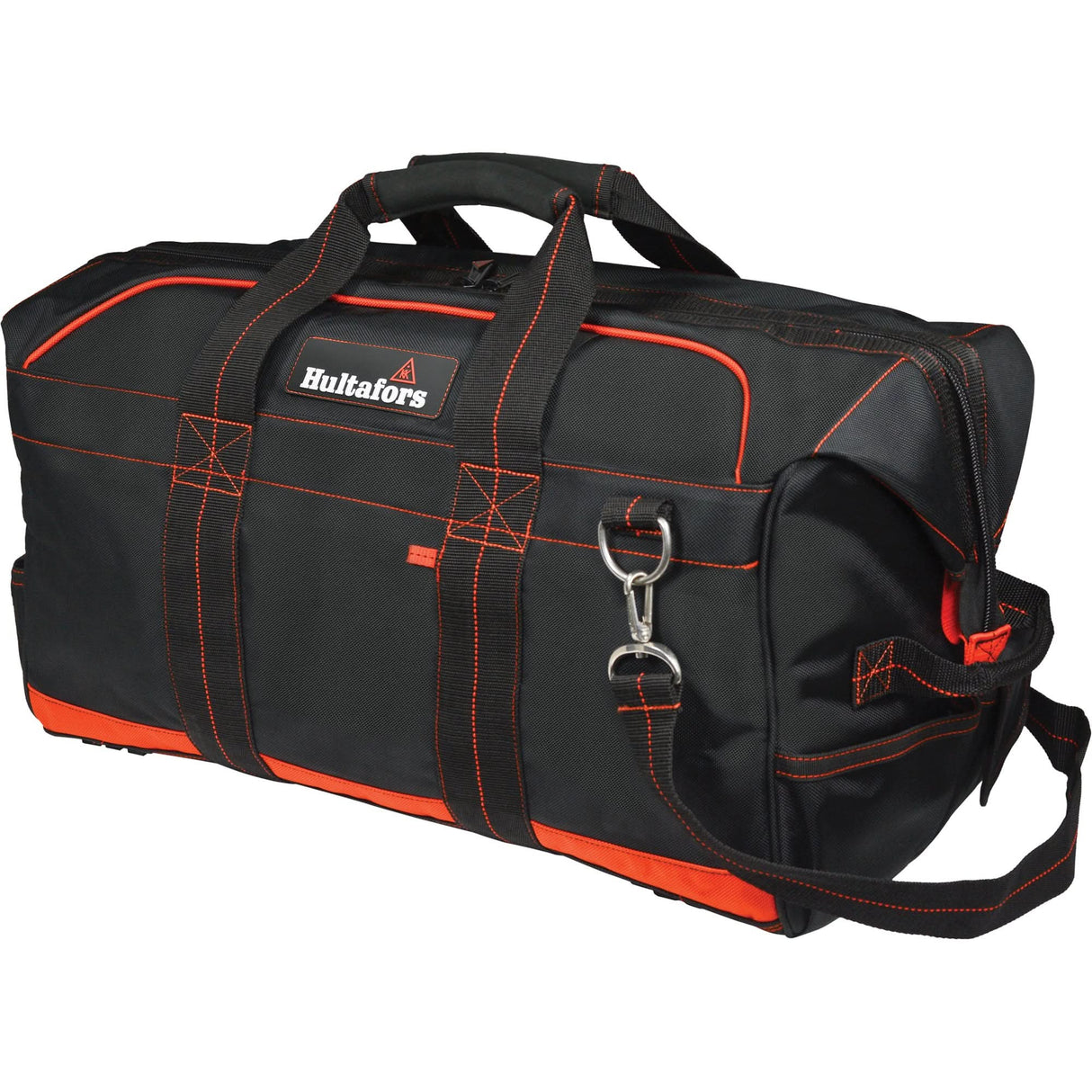 24" Pro Contractor's Gear Bag, Ballistic Polyester, Black/Red