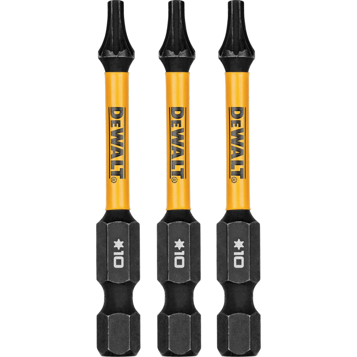 3-Piece FLEXTORQ® Impact Screwdriving Bits, Torx, T-10, 1/4" Drive