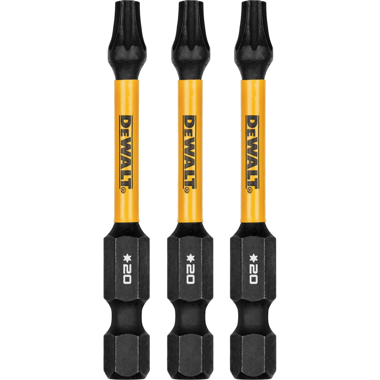 3-Piece FLEXTORQ® Impact Screwdriving Bits, Torx, T-20, 1/4" Drive