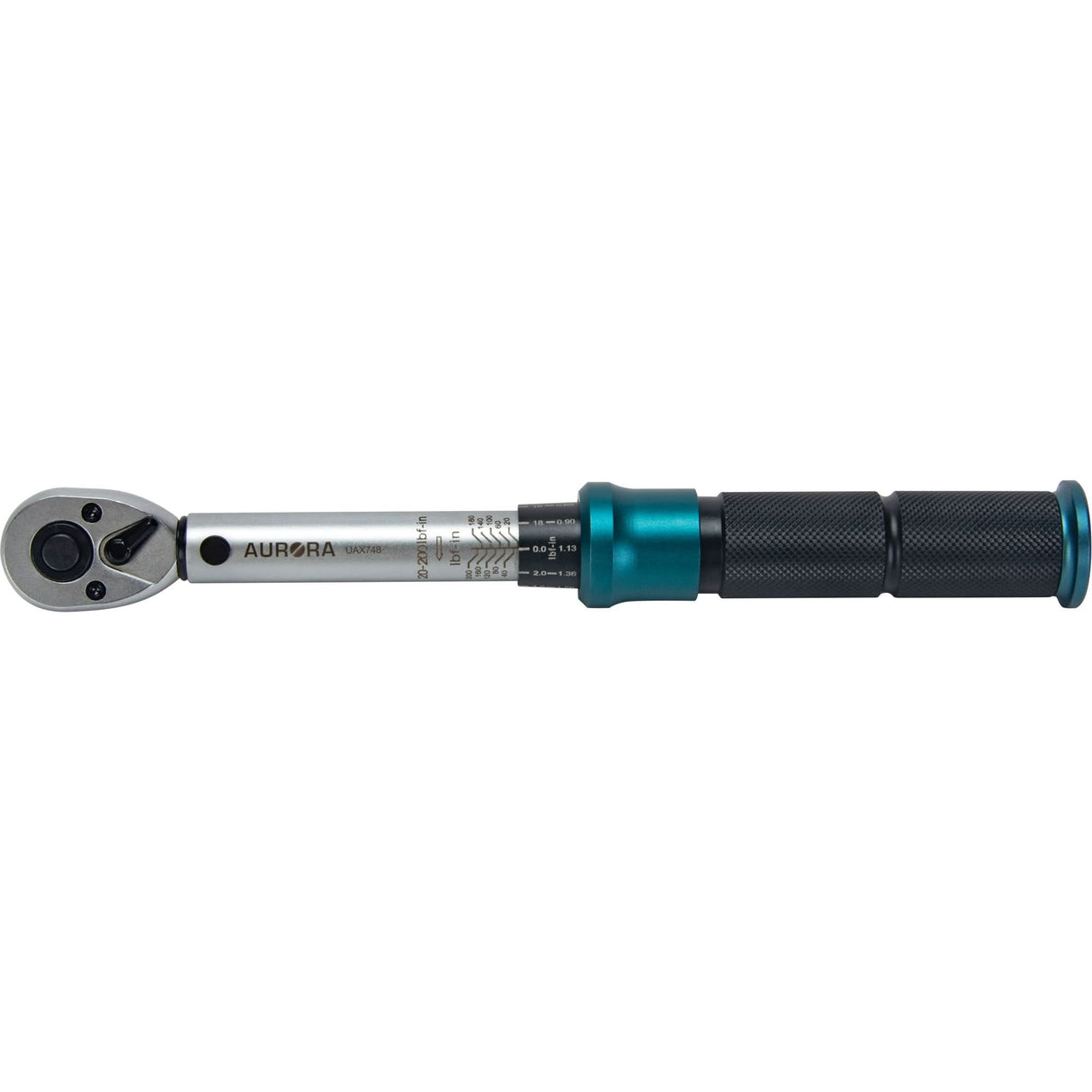 72-Tooth Torque Wrench, Click, 1/4" Square Drive, 20 - 200 in-lbs.