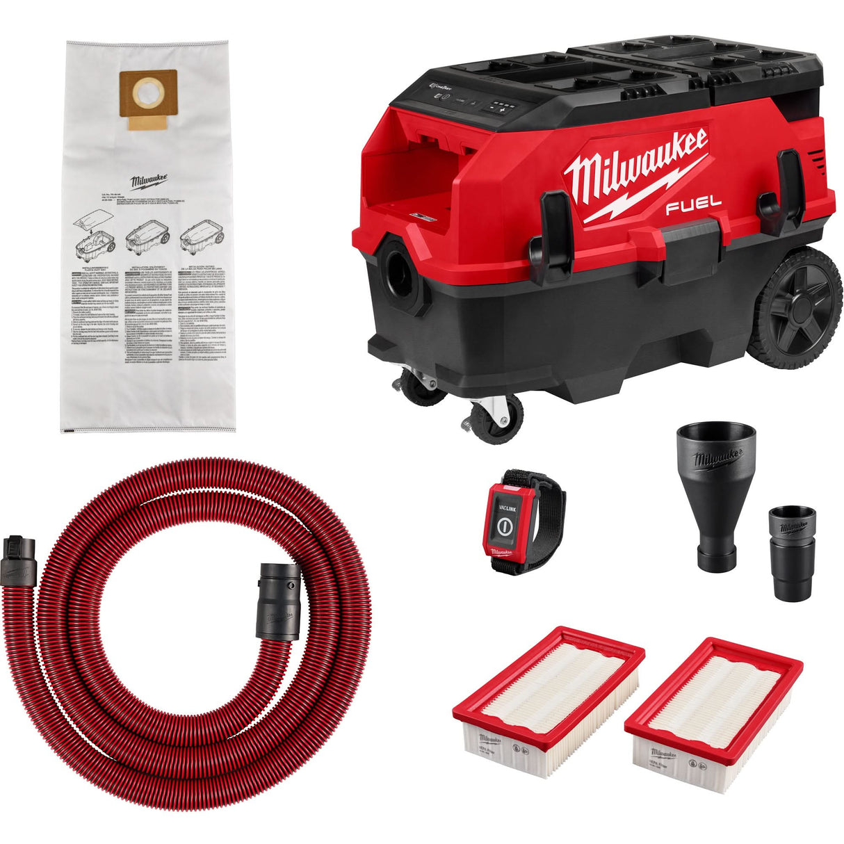 M18 FUEL™ 9 Gallon Dual Battery Dust Extractor with PACKOUT™ Compatibility and VACLINK™ Kit