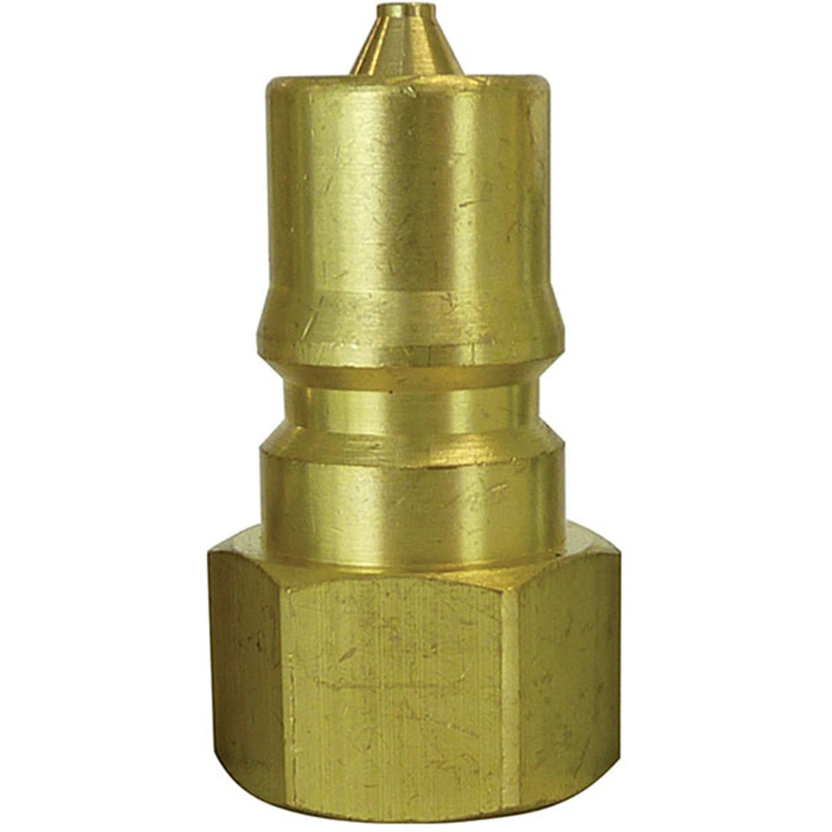 Hydraulic Quick Coupler Plug, 1/8" Dia., Brass