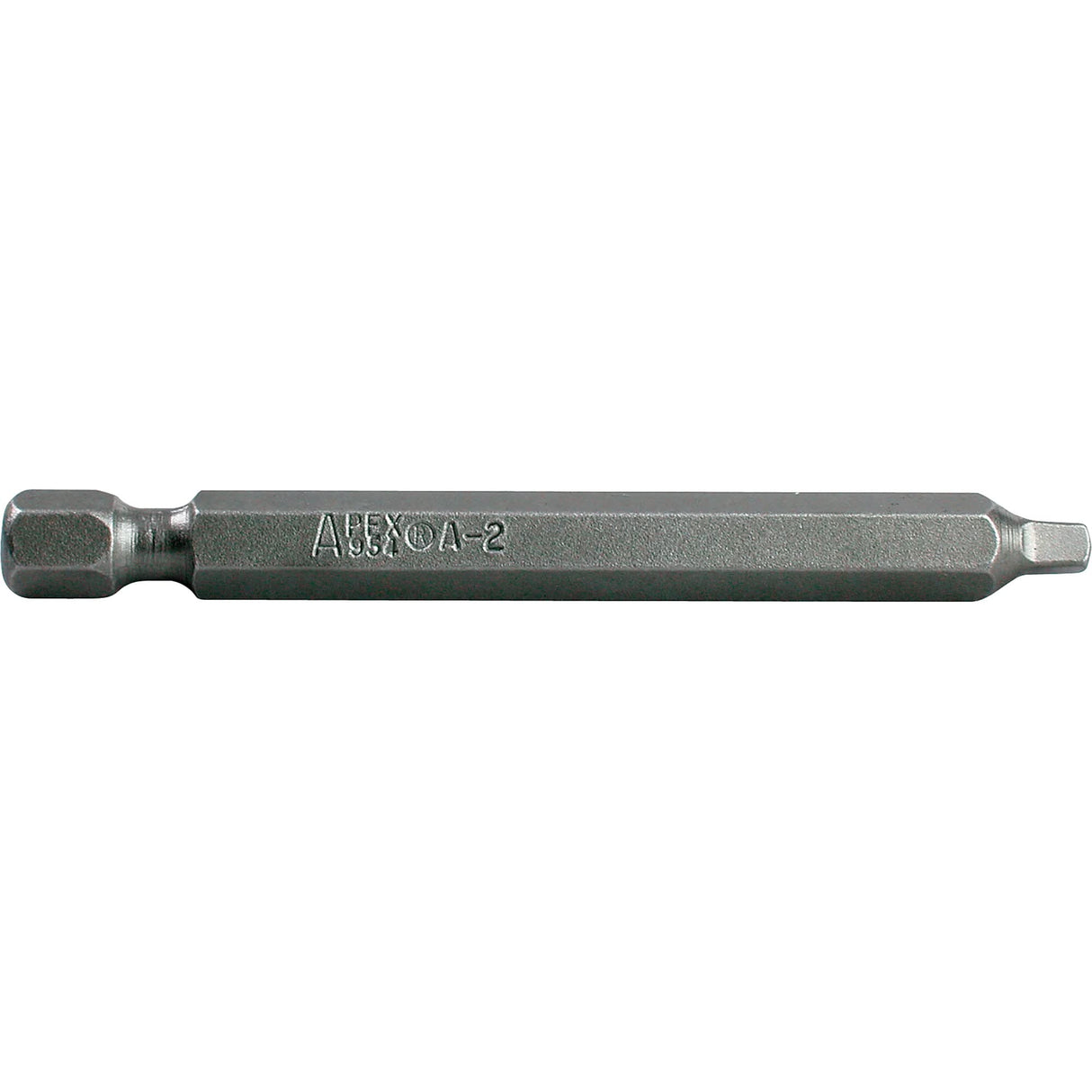 1/4" Square Recess Power Bits, Square, #3 Tip, 1/4" Drive Size, 6" Length