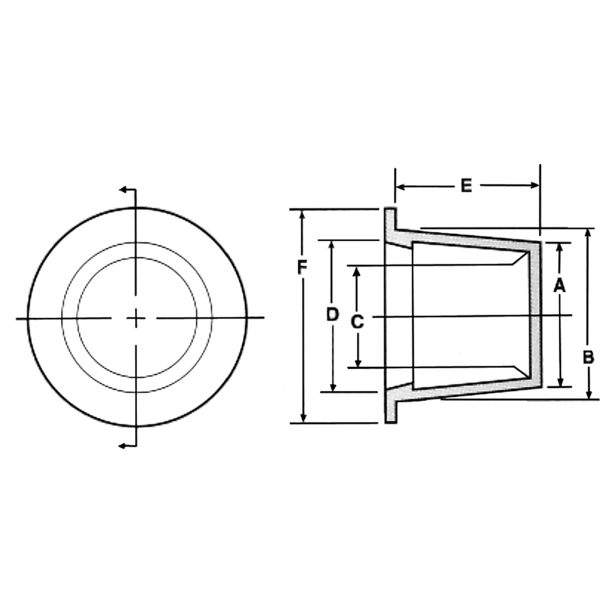 Plastic End Cap, 1/2" Dia.