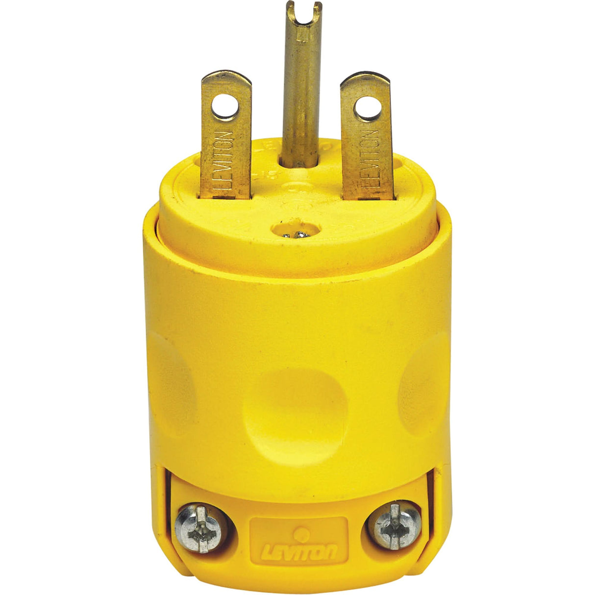 Commercial Grade Straight Blade Plug, Plastic, 15 A, 250 V