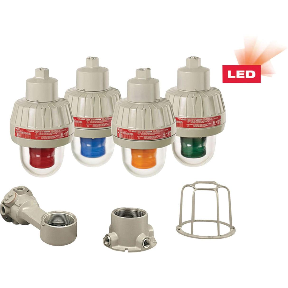 Explosion-Proof LED Warning Lights With XLT™ Technology, Continuous/Flashing, Amber