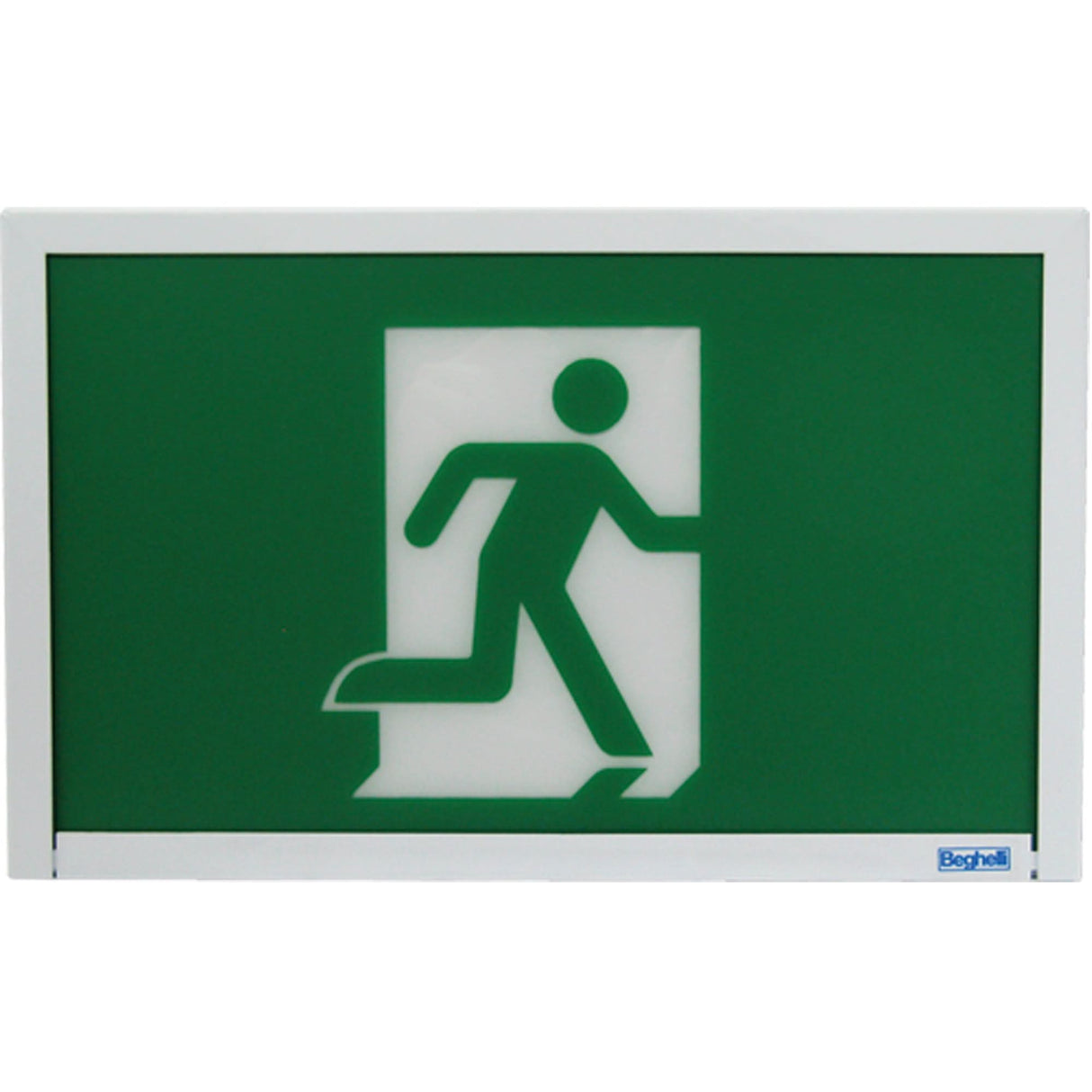 Running Man Exit Sign, LED, Hardwired, 12" L x 7 1/2" W, Pictogram