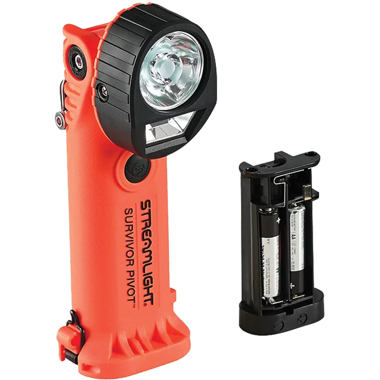 Survivor Pivot® Flashlight with Battery Carrier, LED, 325 Lumens, Rechargeable Batteries