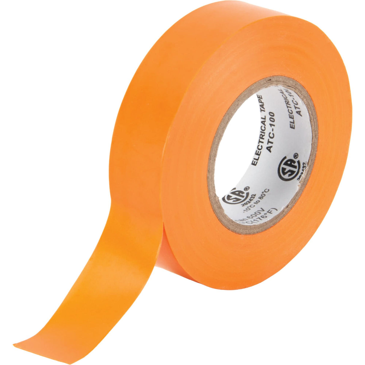 Electrical Tape, 3/4" x 18 M (60'), Orange, 7 mils