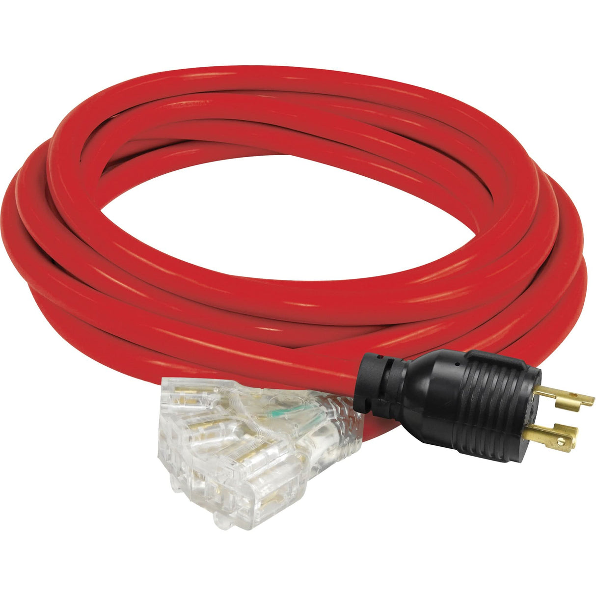 Generator Extension Cord with Tritap, STW, 10 AWG, 3 Outlet(s), 25'