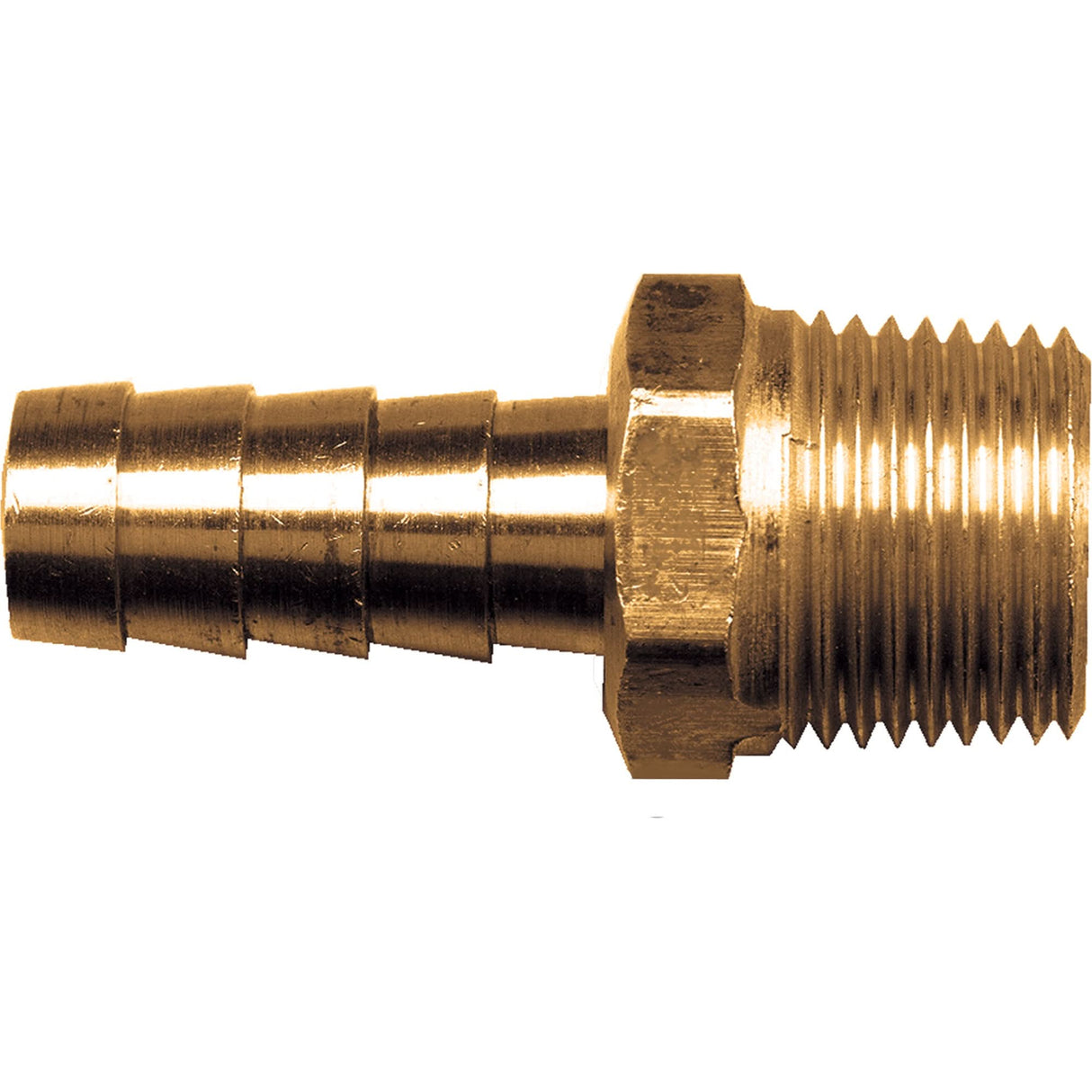Hose Male Barb Pipe Coupler, Brass, 1/2"