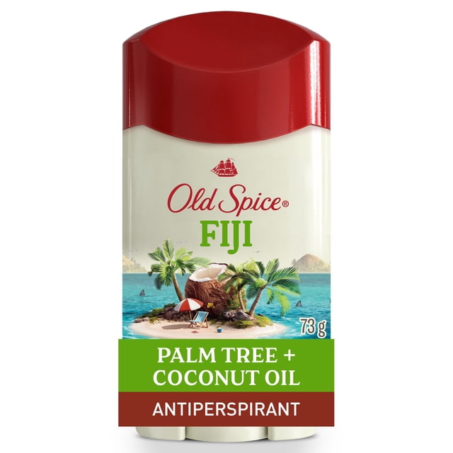 Old Spice Men'S Deodorant & Antiperspirant Fiji with Palm Tree, 24/7 Sweat Protection, 73 g