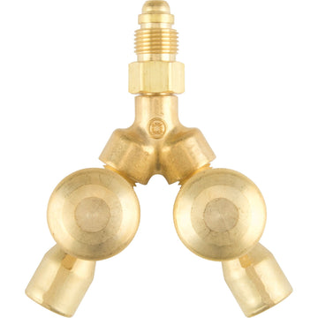 Valved Y Connections, Brass, Brass