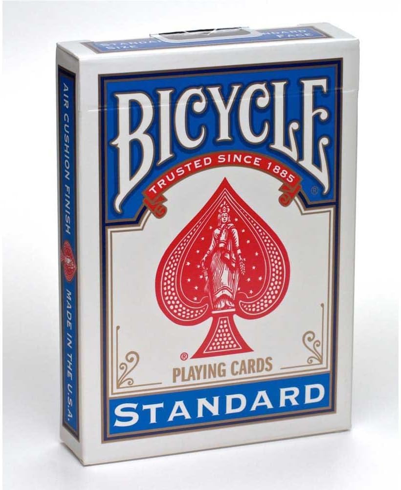 Bicycle Poker Size Standard Index Playing Cards [Colours May Vary: Red, Blue or Black]