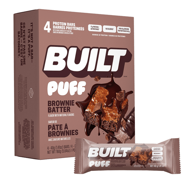 Built Bar, Brownie Batter Puffs 40g x 4 Bars