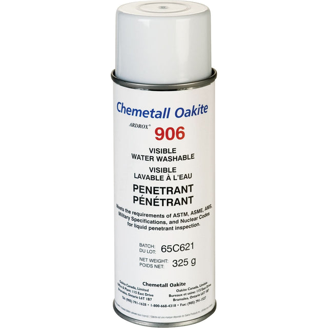 906 Water Washable Visible Penetrants, Aerosol Can