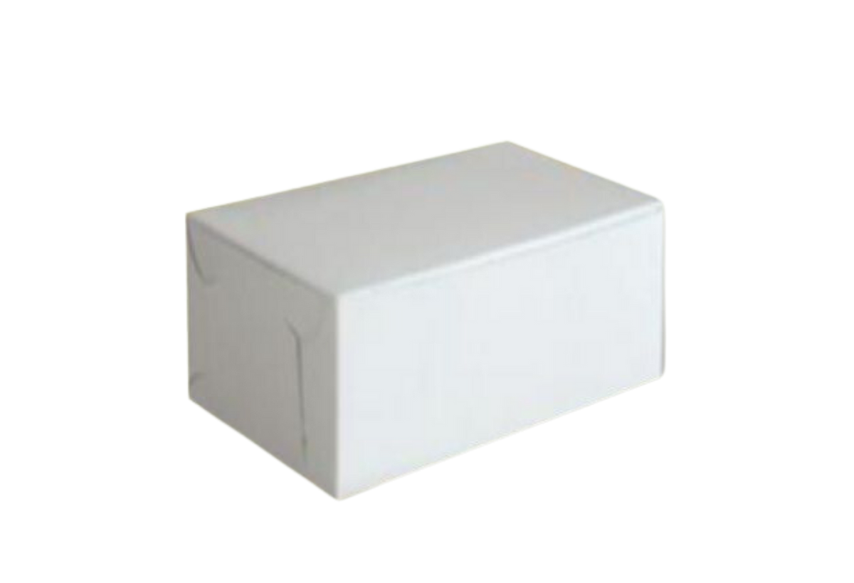 6.25" x 3.75" x 1.75" White Cake Box