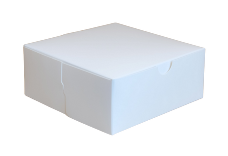 8" x 8" x 3.5" White Cake Box