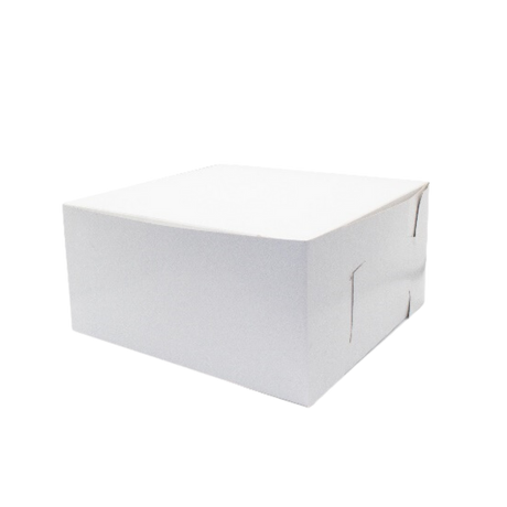 10" x 10" x 5" White Cake Box