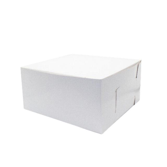 10" x 10" x 5" White Cake Box