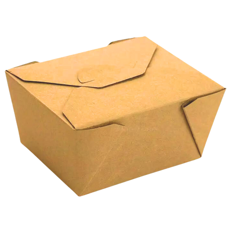26 oz Kraft Top Folded Paper Container - #1