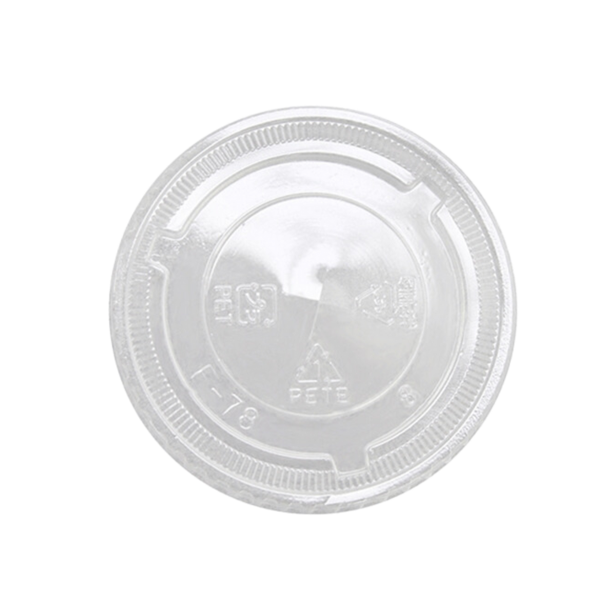 78mm PET Flat Lid for 9 and 10 oz PET Cups