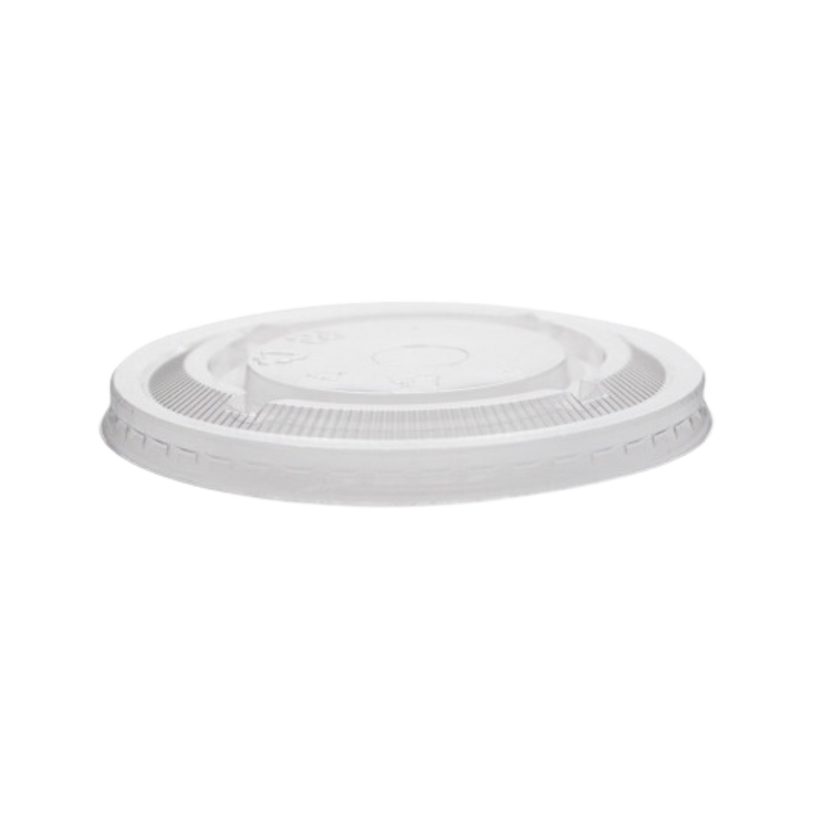 98mm Straw Slotted Flat PET Lids for 16-20 oz PET Cups