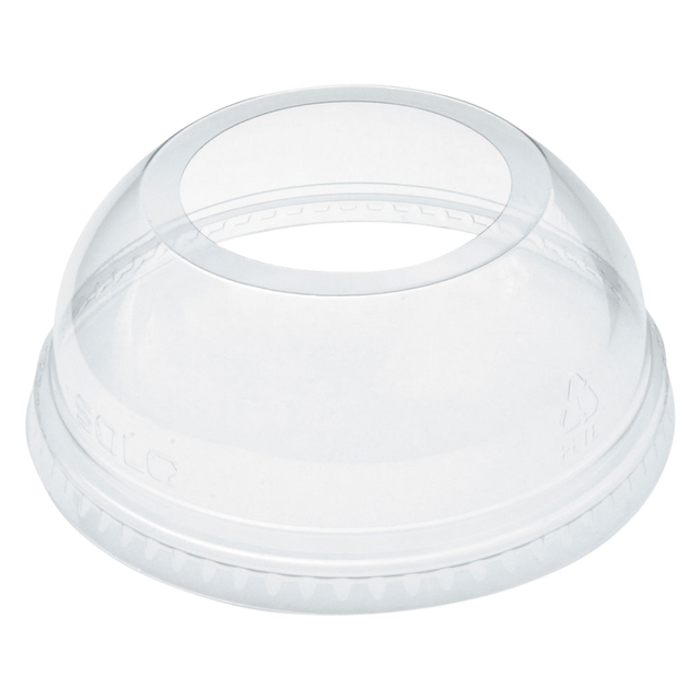 98mm PET Dome Lids with Wide Open Hole Sized for Spoon