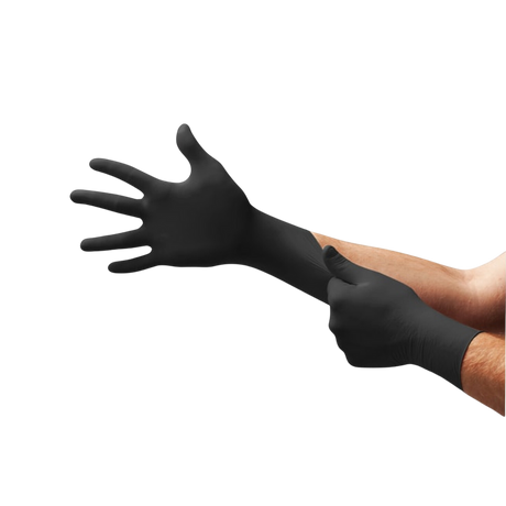 Large Black Industrial Nitrile Gloves