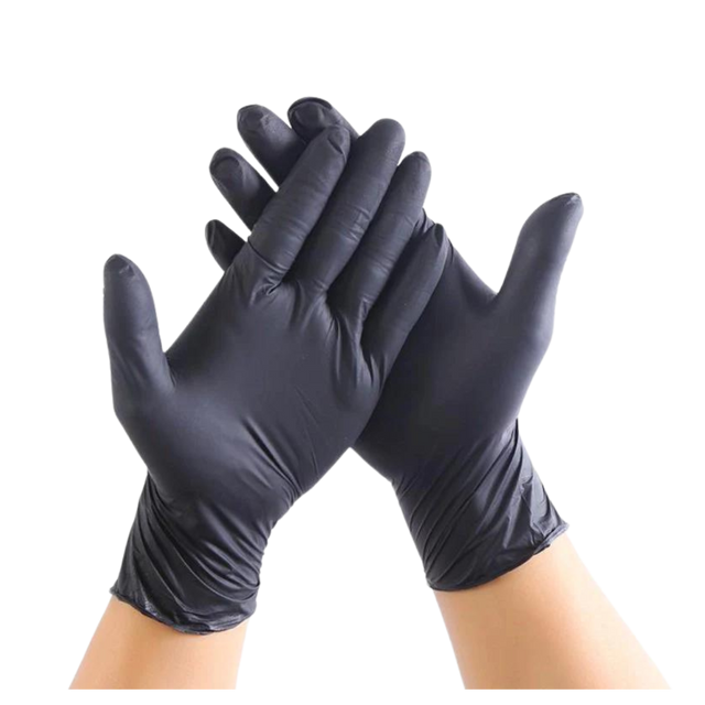 Medium Black Food Grade Nitrile Gloves