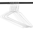 16" White Suit Hanger, 13 Gauge