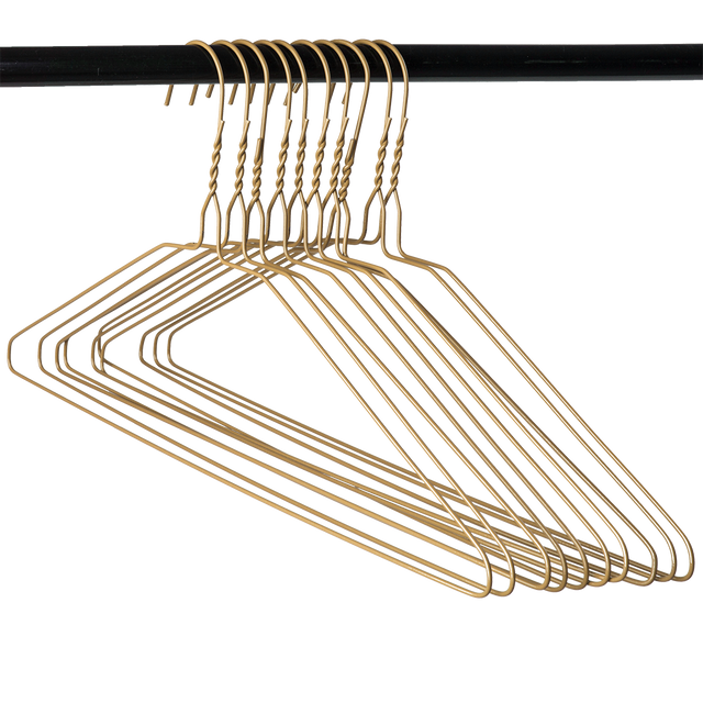 16" Gold Suit Hanger, 13 Gauge
