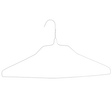 16" White Shirt Hanger, 14.5 Gauge