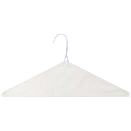 16" White Plain Caped Hanger, 13 Gauge