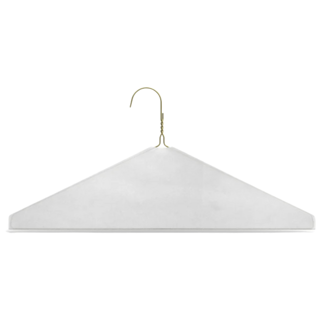 16" Gold Plain Caped Hanger, 13 Gauge