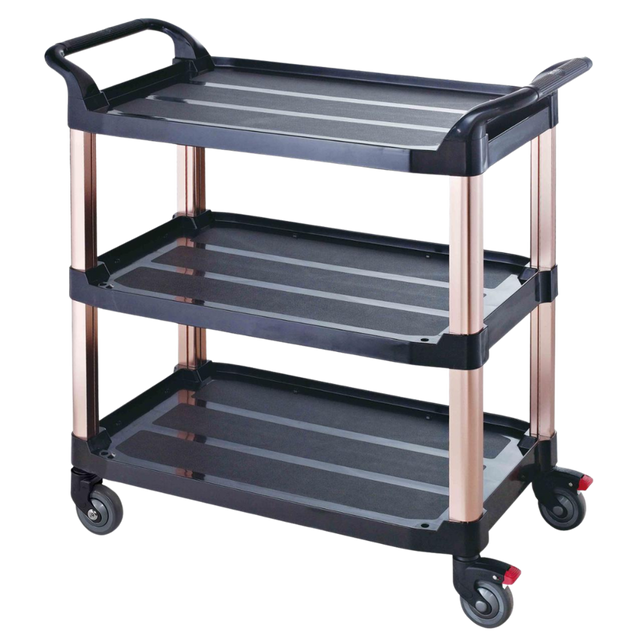 Plastic Housekeeping Cart Open Design without Doors