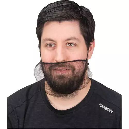 Disposable Brown Nylon Beard Nets (100-Count Bag)