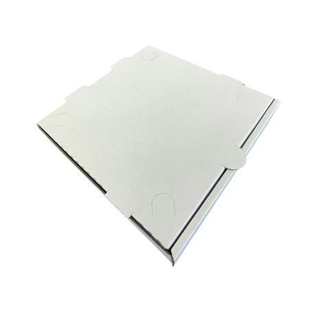 8" x 8" x 1.75" White E-Flute Pizza Box